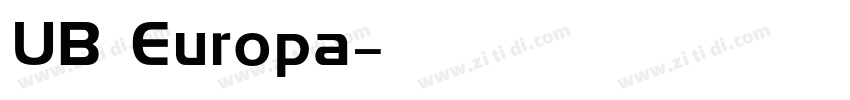 UB Europa字体转换